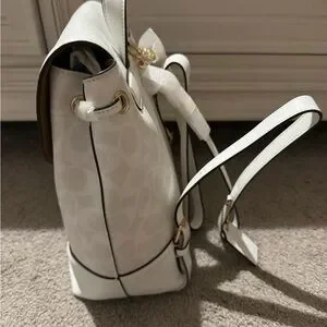 Brand New Coach Pebbled Leather White Elle Backpack Bag Coach Backpack White Bags & Handbags for Women for sale | eBay main image 4